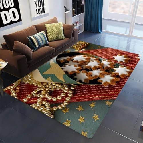 3D Gedruckter Teppich Weihnachtsmann Wohnzimmer Schlafzimmer Anti Rutsch Carpet Kinder Mädchen Jungen Zimmer Spielen Krabbeln Fußmatten 160 X 230 cm - Leicht Zu Reinigen -0L0C-V9A0-6D1X von Generic