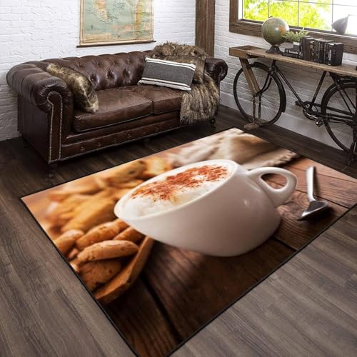 3D-Gedruckter Weicher Spielzimmerteppich Starker Kaffee 120 X 160 cm - Rutschfester Teppich Mit Niedrigem Flor - Heimdekor-Fußmatte - Schmutzabweisend - Niedriger Flor, Fusselt Nicht - -1803675032391 3D-Gedruckter Weicher Spielzimmerteppich Starker Kaffee 120 X 160 cm - Rutschfester Teppich Mit Niedrigem Flor - Heimdekor-Fußmatte - Schmutzabweisend - Niedriger Flor, Fusselt Nicht - -1803675032391 von Generic