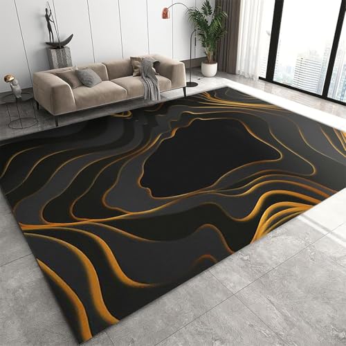 3D Teppich Abstrakte Texturstreifen Boden Matte Wohnzimmer Samt Area Teppiche Weiche Schlafzimmer Teppich Für Kinder Jungen Mädchen Toilettenmatte Toormat 100 X 200 Cm - Leicht Zu Reinige -36174532491 von Generic