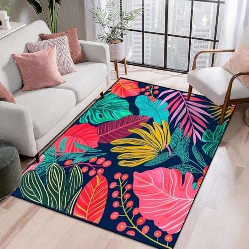 3D Teppich Bäume Blätter Pflanzen Boden Matte Wohnzimmer Samt Area Teppiche Weiche Schlafzimmer Teppich Für Kinder Jungen Mädchen Toilettenmatte Toormat 160 X 230 cm - Leicht Zu Reinigen -39982481878 von Generic