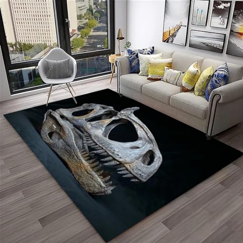 3D Teppich Dinosaurier-Tierfossilien Junge Jugendlich Mädchen Zimmer Dekorationen Wohnzimmer Schlafzimmer rutschfest Waschbar 100 X 150 cm - Schmutzabweisend - Leicht Zu Reinigen -7U4K+O3Y2-9L5 von Generic