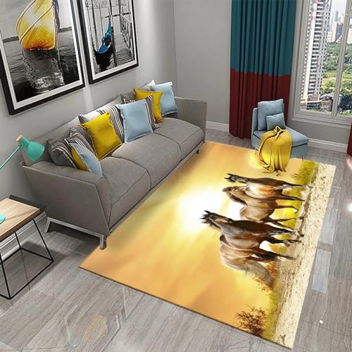 3D Teppich Tierpferd Boden Matte Wohnzimmer Große Größe Teppiche Weiche Schlafzimmer Teppich Für Kinder Jungen Mädchen Toilettenmatte Toormat 160 X 230 cm -488806515044 von Generic