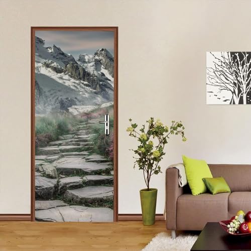 3D-Tür Foto Selbstklebende Tür Aufkleber Tür Poster Tür Tapete Tür Wandbild Tür Kunst Tür Wandaufkleber Alpenstraßenlandschaft 90 X 210 Cm Für Wohnzimmer Schlafzimmer Badezimmer Küche -33878098014646 von Generic