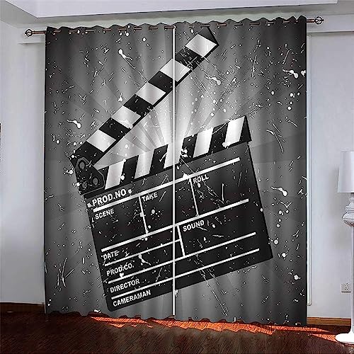 3D Vorhang Blickdicht Film Booten Gardine Polyester Für Schlafzimmer Kinderzimmer Wohnzimmer Dekoration 2Er Set, Familie Ösenvorhang - Vorhang Für D von Generic