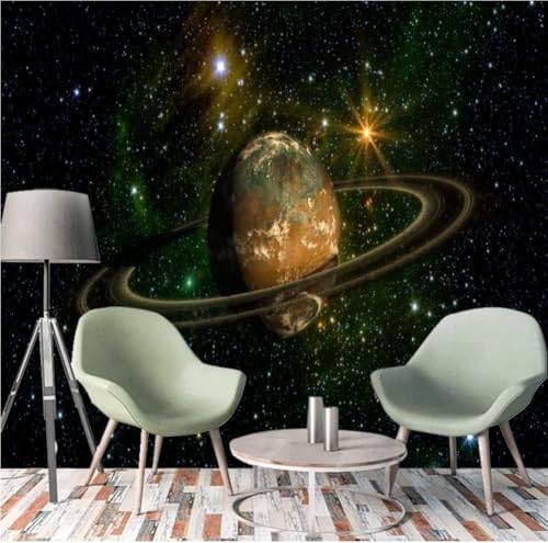 3D Wandtapete Benutzerdefiniert Cartoon-Kosmische Landschaft 450(W)X315(H)Cm Tapete Geeignet Für Wohnzimmer Tv Tapete Sofa Hintergrund Selbstklebendes Wandbild Abziehen Und Aufkleben Wandposte-1421742 von Generic
