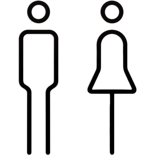 3D -badezimmerschild Für Männer Und Frauen, Badezimmertürschilder, Toilettenschilder Für Business Badezimmer Beschilderung von Generic
