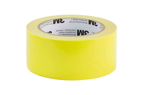 3M Gewebe Tape Neon Farben Gaffa Art Panzerband Klebeband Signalband (Gelb) von Generic