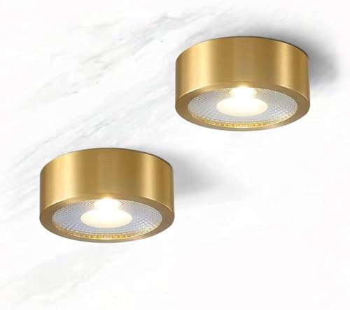 3w 5w 7w 9w Ultradünnes Aufbau-Downlight 2er-Pack Goldene Runde Kupfer-led-deckenleuchte 100-240v, Neutral, 10cm Diameter 3 W 3w 5w 7w 9w Ultradünnes Aufbau-Downlight 2er-Pack Goldene Runde Kupfer-led-deckenleuchte 100-240v, Neutral, 10cm Diameter 3 W von Generic