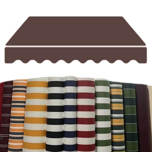 3x2.5m/3x2m Markisen Ersatzstoff Markisenbespannung für Hof, Deck, Balkon Wasserdicht Markiesenstoff aus Polyester mit PU-Beschichtung(Coffee Brown,16x11.5ft/5x3.5m) von Generic