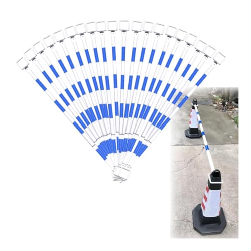 4,1-6,56 Fuß Teleskop-Verkehrskegel, Absperrpfosten for den Straßenbau, Parksicherheitsstange, Leitkegel ausschließen(Blue and White,20pcs) von Generic