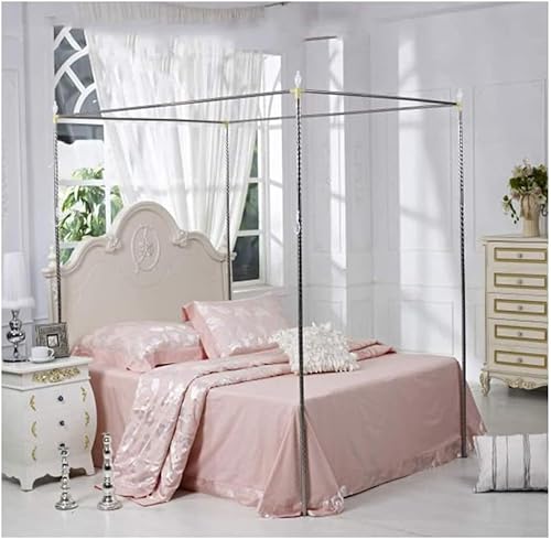 4 Eck Edelstahl Moskitonetz Baldachine Rahmen Pfosten Himmelbett Netznetz Rahmen Bettrahmen Metallbett Moskitonetzhalterung Passend Für Single Double King Super King Bett, 22mm, 2×2.2m Bed 4 Eck Edelstahl Moskitonetz Baldachine Rahmen Pfosten Himmelbett Netznetz Rahmen Bettrahmen Metallbett Moskitonetzhalterung Passend Für Single Double King Super King Bett, 22mm, 2×2.2m Bed von Generic