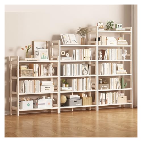 4-Etagen Bücherregal - Höhenverstellbares Regalsystem mit Abnehmbaren Brettern for Wohnzimmer/Arbeitszimmer - Leicht Aufzubauende Buchablage(Black 4-Tier Width-70cm) von Generic