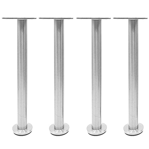 4 Stück Verstellbare Möbelbeine Möbelbeine Edelstahl Tischbeine Metall Sofa Stützbeine Ersatzbeine Für Kommoden, Stühle, Betten/40Cm(15.7In) von Generic