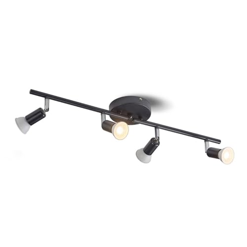 4-flammiges Schienenleuchten-Set, Flexible Moderne Deckenleuchte, in mehrere Richtungen drehbare Deckenleuchten, verstellbare Moderne Deckenlampe für Bilderwand, Küche, Wohnzimmer, Büro von Generic