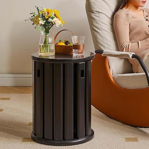 4-in-1 Esszimmerstühle, stapelbarer Hocker im 4er-Set, moderner Bauernhaus-Beistelltisch, einteiliger Doppelnutzungs-stapelbarer Hocker, platzsparend, abnehmbares Design, geeignet für Z(Color:Schwarz) von Generic