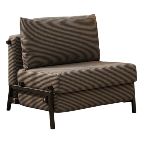 4‑in‑1 Klappbares Sofabett Platzsparender Schlafsessel, Liege & Gästebett, 5‑Fach Verstellbare Rückenlehne Robustes Stahlgestell für Kompakter Wohnraum(Brown) von Generic
