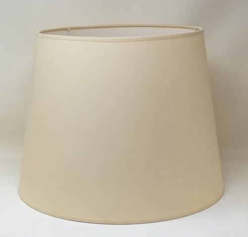 40 cm Lampenschirm, Baumwollstoff mit weißer PVC-Rückseite, handgefertigtes Produkt, für Tischlampe, Stehlampe (Creme) von Generic