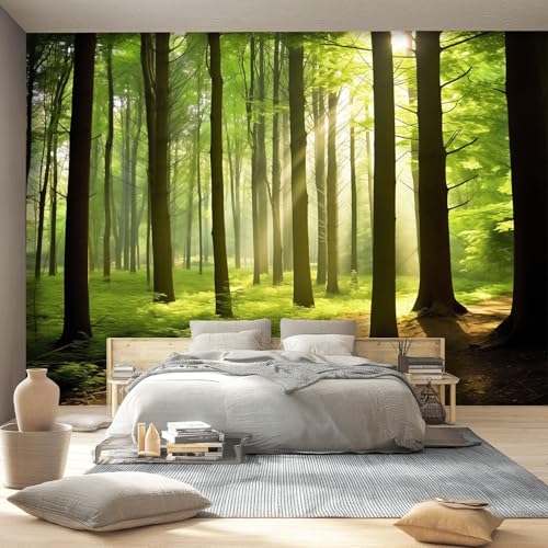 400 x 280 cm Fototapete Natur Sonnenschein Dschungel Bäume Grün Braunes Vlies Tapete für Wandtapete Wohnzimmer Schlafzimmer Kinderzimmer Wand Dekoration Wandbild UV-Beständig 400 x 280 cm Fototapete Natur Sonnenschein Dschungel Bäume Grün Braunes Vlies Tapete für Wandtapete Wohnzimmer Schlafzimmer Kinderzimmer Wand Dekoration Wandbild UV-Beständig von Generic