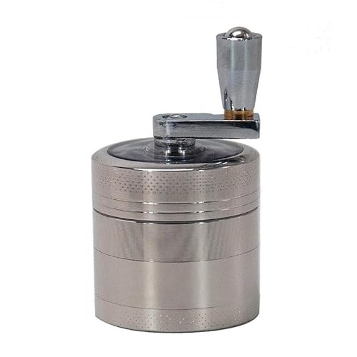40mm 4 Schichten Hand Muller Herb Spice Crusher Tragbare Mühle Mit Griff Kräuter (Color : Silver) von Generic