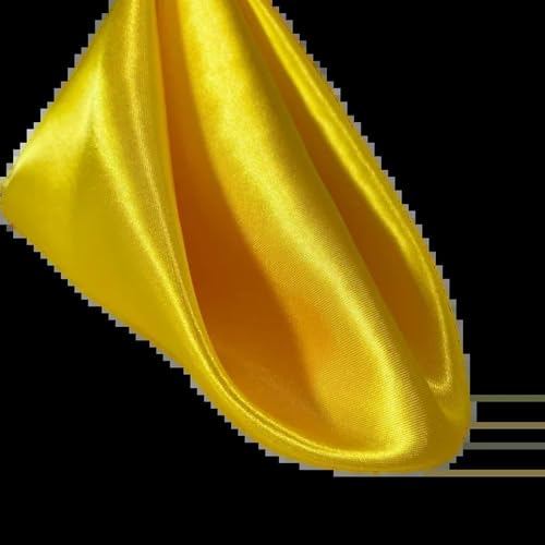 43 * 43cm Tisch Servietten Quadratischer Satinstoff Für Hochzeit Geburtstag Zuhause Party Hotel Viele Farben, Yellow von Generic
