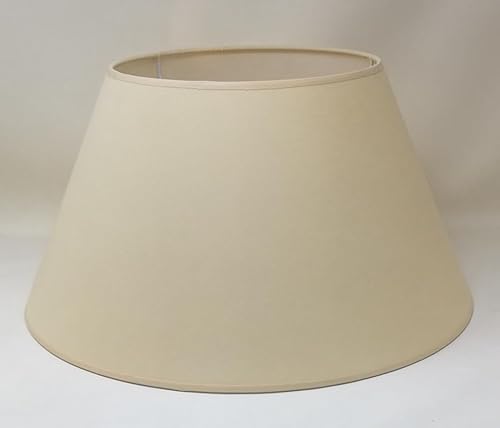 45 cm Lampenschirm, Baumwollstoff mit weißer PVC-Rückseite, handgefertigtes Produkt, für Tischlampe, Stehlampe (Creme) von Generic