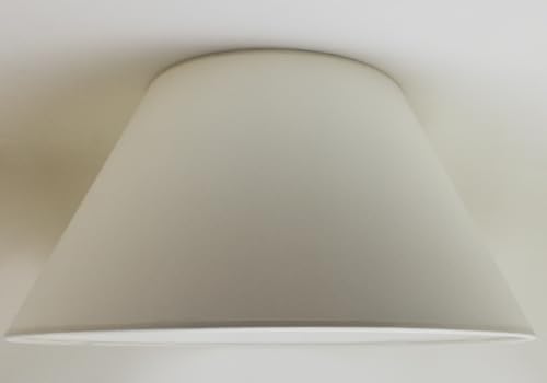 45 cm Lampenschirm, Baumwollstoff mit weißer PVC-Rückseite, handgefertigtes Produkt, für Tischlampe, Stehlampe (Elfenbein) von Generic