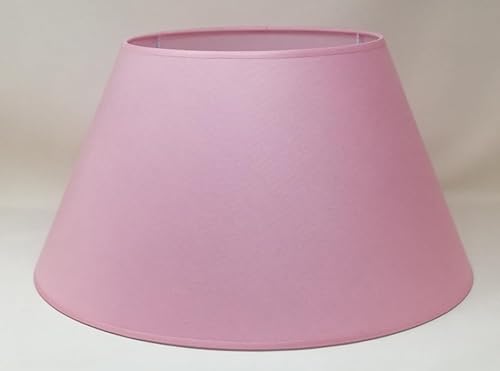 45 cm Lampenschirm, Baumwollstoff mit weißer PVC-Rückseite, handgefertigtes Produkt, für Tischlampe, Stehlampe (Rosa) von Generic