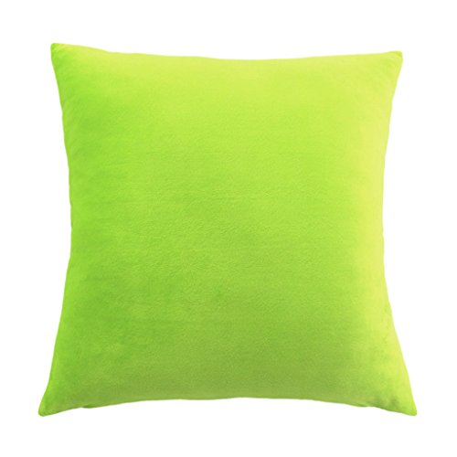 45x45cm Solide Weichem SAMT Kissenbezug Sofaautodekor Kissen Kissenbezug - Grün von Generic