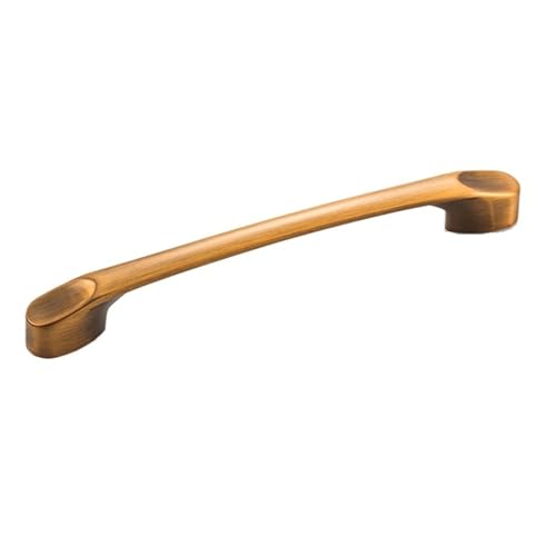4er-Pack Küchenschrankgriffe mit 64/96/128 Lochmitten for Schrank, Kleiderschrank, Badezimmer, Zinklegierung(Yellow Bronze 128) von Generic