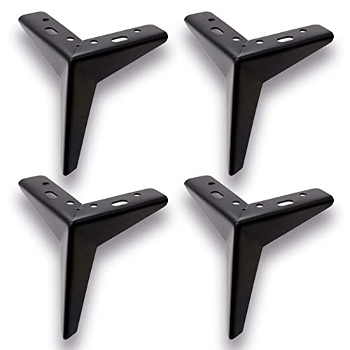 4er-Pack Möbelbeine, DIY-Möbel Metalltischbeine, verdickte Metallmöbelschrankbeine für Schränke, Kleiderschränke, TV-Ständer-Schwarz, 13cm 4er-Pack Möbelbeine, DIY-Möbel Metalltischbeine, verdickte Metallmöbelschrankbeine für Schränke, Kleiderschränke, TV-Ständer-Schwarz, 13cm von Generic