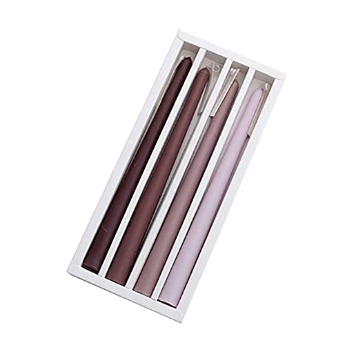 4er-Pack hohe Spitzkerzen, 25,4 cm duftendes Wachs in Premium-Qualität – 8 Stunden Lang Brennende Tropffreie Kerzen von Generic