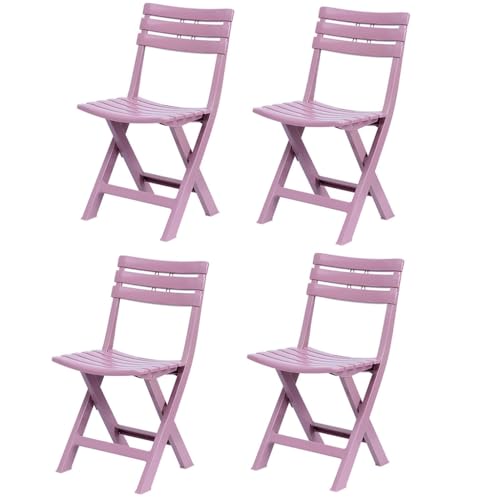 4er-Pack weiße, tragbare, klappbare Gartenstühle. Robuste Esszimmerstühle aus Kunststoff für drinnen und draußen. Leicht und einfach zu verstauen. Perfekt für Terrasse, Hinterhof und Veranst 4er-Pack weiße, tragbare, klappbare Gartenstühle. Robuste Esszimmerstühle aus Kunststoff für drinnen und draußen. Leicht und einfach zu verstauen. Perfekt für Terrasse, Hinterhof und Veranst von Generic