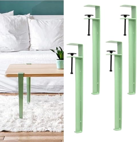 4pcs Metall Tischbeine - Möbelbeine - Schreibtischbeine, 70cm Anschraubbare Tischklemmbeine, F-Form Verstellbare Esstischbeine, DIY Couchtisch Beine, Mit Bodenschonern Metall Schreib, Green 4pcs Metall Tischbeine - Möbelbeine - Schreibtischbeine, 70cm Anschraubbare Tischklemmbeine, F-Form Verstellbare Esstischbeine, DIY Couchtisch Beine, Mit Bodenschonern Metall Schreib, Green von Generic