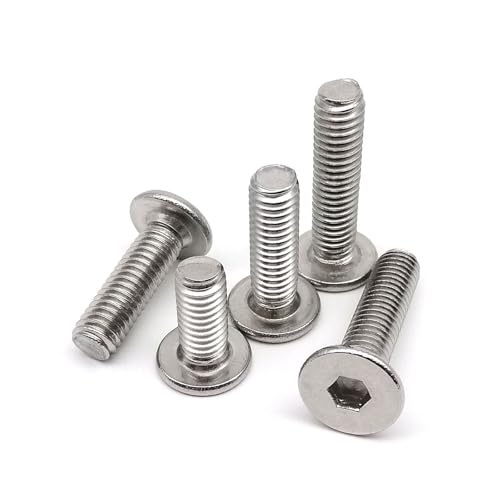 5/10/50 Stück M1.6 M2 M2.5 M3 M4 M5 M6 M8 A2 304 Edelstahl Sechskant Sechskant Ultradünne Niedrige Flache Wafer Innensechskantschraube(M2 50pcs,3mm) von Generic