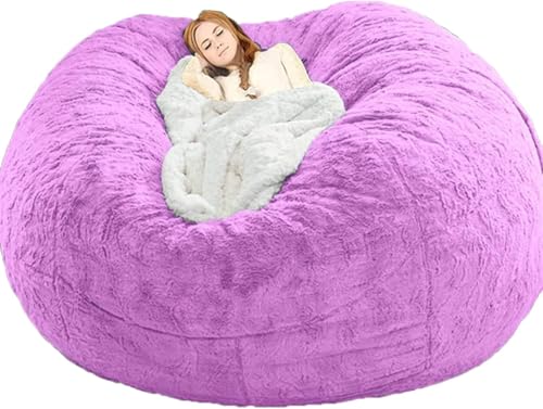 5/6/7ft Riesen Sitzsack Stühle Für Erwachsene Kuschelstühle Für Wohnzimmer Sitzsack Stühle Sofa (füllung Nicht Enthalten), Pink, 5ft von Generic