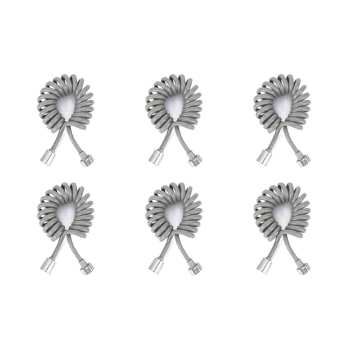5-1PC 2/3/4M Telefonleitung Brauseschlauch Kunststoff Wasser Sanitärschlauch Anti-Wrap Weicher Schlauch for Toilette Bidet Shattaf Sprayer(6PCS,3M) von Generic