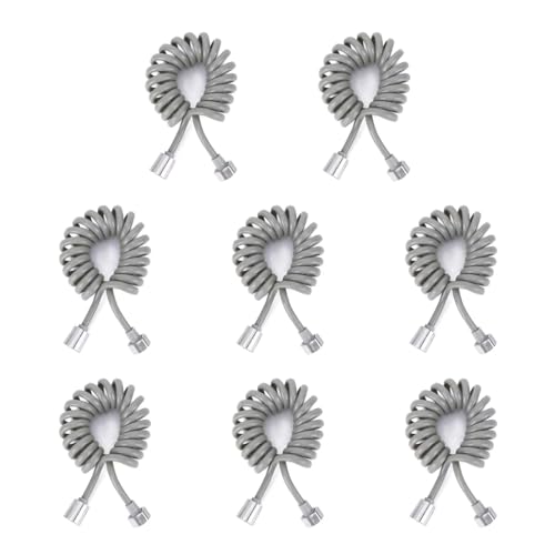 5-1PC 2/3/4M Telefonleitung Brauseschlauch Kunststoff Wasser Sanitärschlauch Anti-Wrap Weicher Schlauch for Toilette Bidet Shattaf Sprayer(8PCS,5M) von Generic