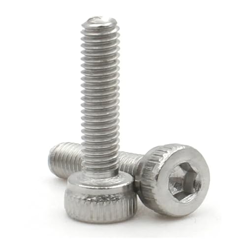 5–50 Stück A2-70 304 Edelstahl Grad 12.9 Schwarz Sechskant Innensechskantschraube Bolzen M1.6 M2 M2.5 M3 M4 M5 M6 M8(Stainless steel,50MM_M8 (5PCS)) von Generic