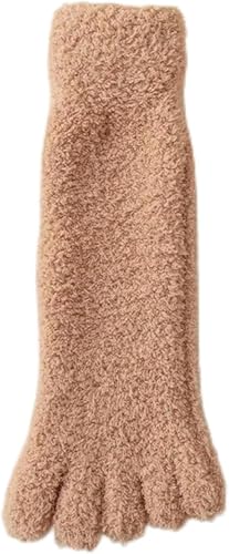 5 Paare Warme Flauschige Fünf Zehen Socke Damen Winter Weich Flauschig Gemütlich Dick Thermokoralle Fleece Socke Casual Zuhause Täglicher Gebrauch, Light Brown, EU 35-40 5 Paare Warme Flauschige Fünf Zehen Socke Damen Winter Weich Flauschig Gemütlich Dick Thermokoralle Fleece Socke Casual Zuhause Täglicher Gebrauch, Light Brown, EU 35-40 von Generic