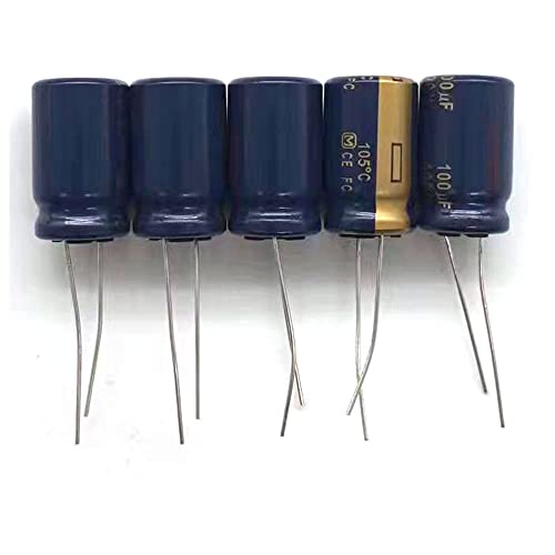Generic 5 Stück Elko Kondensator FC 100uF 100V ±20% -40°C~105°C Low Impedance Kondensator Radial, D12.5 x L20 mm von Generic