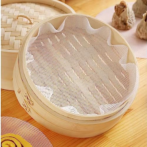 5 Stück Silikon Dämpfer Matte Dehydrator Blätter Antihaft Dampfer Mesh Pad Wiederverwendbare Dampfgarer Netz für Bambusdämpfer Reis Dim Sum (28CM/11 Zoll) von Generic