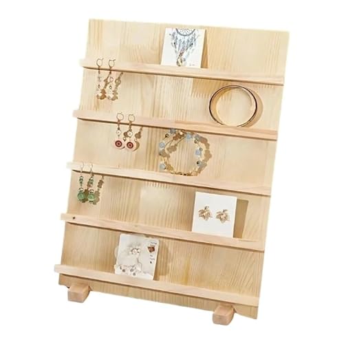 5-stufiger Schmuckständer Aus Holz, Ohrringständer, Tragbarer Grußkartenhalter, Verkaufsständer, Abnehmbare Vitrine For Den Verkauf Von Armbändern, Präsentation Und Aufbewahrung 5-stufiger Schmuckständer Aus Holz, Ohrringständer, Tragbarer Grußkartenhalter, Verkaufsständer, Abnehmbare Vitrine For Den Verkauf Von Armbändern, Präsentation Und Aufbewahrung von Generic