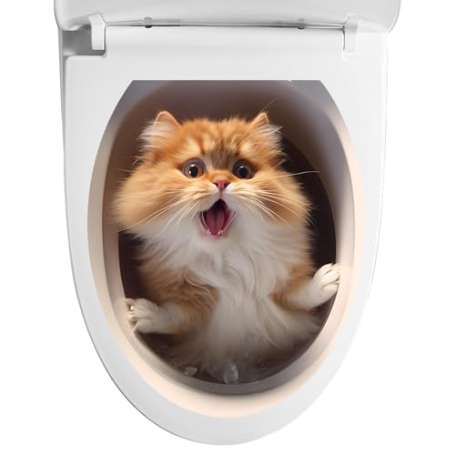 5 style Tier 3D Wilde Tiere Toilettensitz Aufkleber PVC WC Deckel Bad Klo Aufkleber Sticker Wilde Tiere Toilettendeckel Aufkleber Lustig Toilettendeckel Aufkleber Toilettenaufkleber von Generic