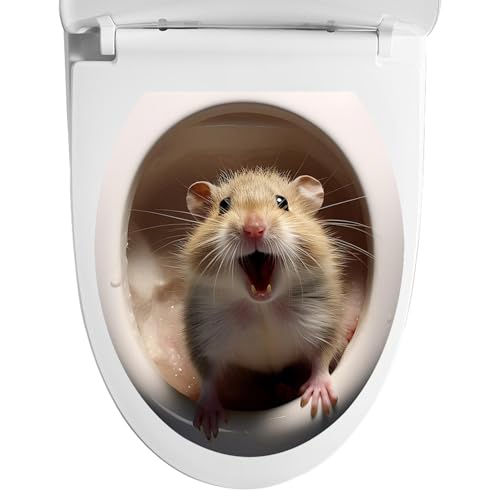 5 style Tier 3D Wilde Tiere Toilettensitz Aufkleber PVC WC Deckel Bad Klo Aufkleber Sticker Wilde Tiere Toilettendeckel Aufkleber Lustig Toilettendeckel Aufkleber Toilettenaufkleber von Generic