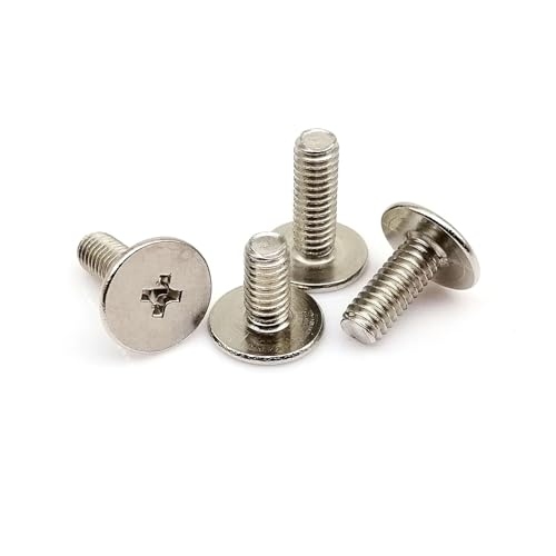 50pcs M2 M2.5 M3 M4 Laptop Notebook Optical Drive Thin Wafer Flat Extra Big Large Head Mount Fix Bolt Screw Computer G(8mm,M4 dk 10mm) von Generic