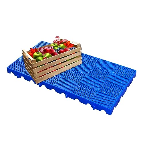 5Er-Pack Industrielle Farbeimer-Tabletts Aus Kunststoff – Palette Zur Auffangung Von Verschüttungen Für Fabriken, Blau, Ideal Zur Lagerung Von Farben Und Flüssigkeiten/Blue-5 Pack/60 * 40 * 3Cm von Generic