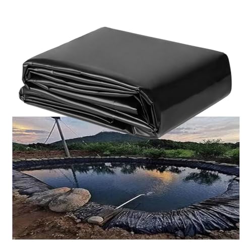 6,6–65,6 Fuß Lange, 43 Mil Dicke Teichfolie, Schwarze, zusammenklappbare HDPE-Fischteichmatte/-Folie for Wasserfälle, Gartenbrunnen, Wasserspiele(2x10m/6.6x32.8') von Generic