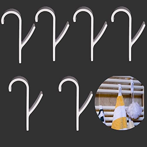 Firavggu 6 Stk Handtuchhaken Heizkörper Handtuchhalter Weiß Heizkörperhaken Haken für Handtuchheizkörper Plastik Badheizkörper Rundheizkörper Handtuchhalter Heizungshaken zum Einhängen von Generic
