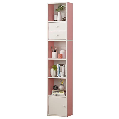 6-lagiges Kinderbuch mit Türen – platzsparendes Bücherregal für Kinderzimmer und Spielzimmer – Bücherregal aus Holz in Weiß, Rosa, Buche und Grün 6-lagiges Kinderbuch mit Türen – platzsparendes Bücherregal für Kinderzimmer und Spielzimmer – Bücherregal aus Holz in Weiß, Rosa, Buche und Grün von Generic