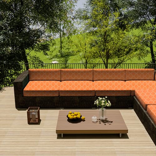 60 * 60cm 6pcs Patio Rattan Abdeckungen wasserdichte Outdoor Stuhl Sitz Abnehmbare Abdeckung Pads Abdeckung Für Indoor Outdoor Patio Rattan Möbel, A26, 50 * 45cm von Generic
